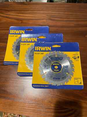 3 IRWIN MARATHON Carbide Cordless Circular Saw Blade 5-3/8'' 24T 10mm Arbor 14017