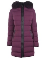 Womens Mackage Calla Agile-360 Stretch Light Down Coat Berry Size Uk 8 (xs) #br