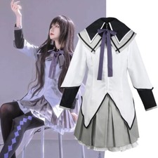 Akemi Homura Cosplay Costume Puella Magi Madoka Magica Dress Wig Suits Party