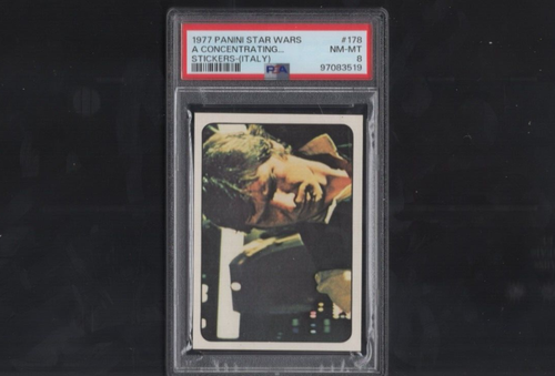1977 Panini Star Wars Stickers No 178 A Concentrating PSA 8 - Picture 1 of 2
