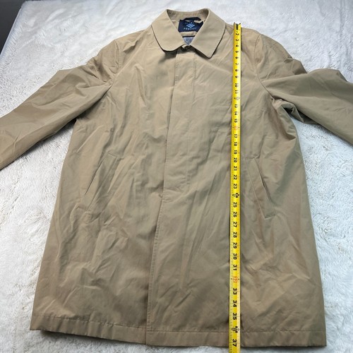 Joseph Abboud Long Trench Coat Mens Size 46R Beige - Picture 12 of 16