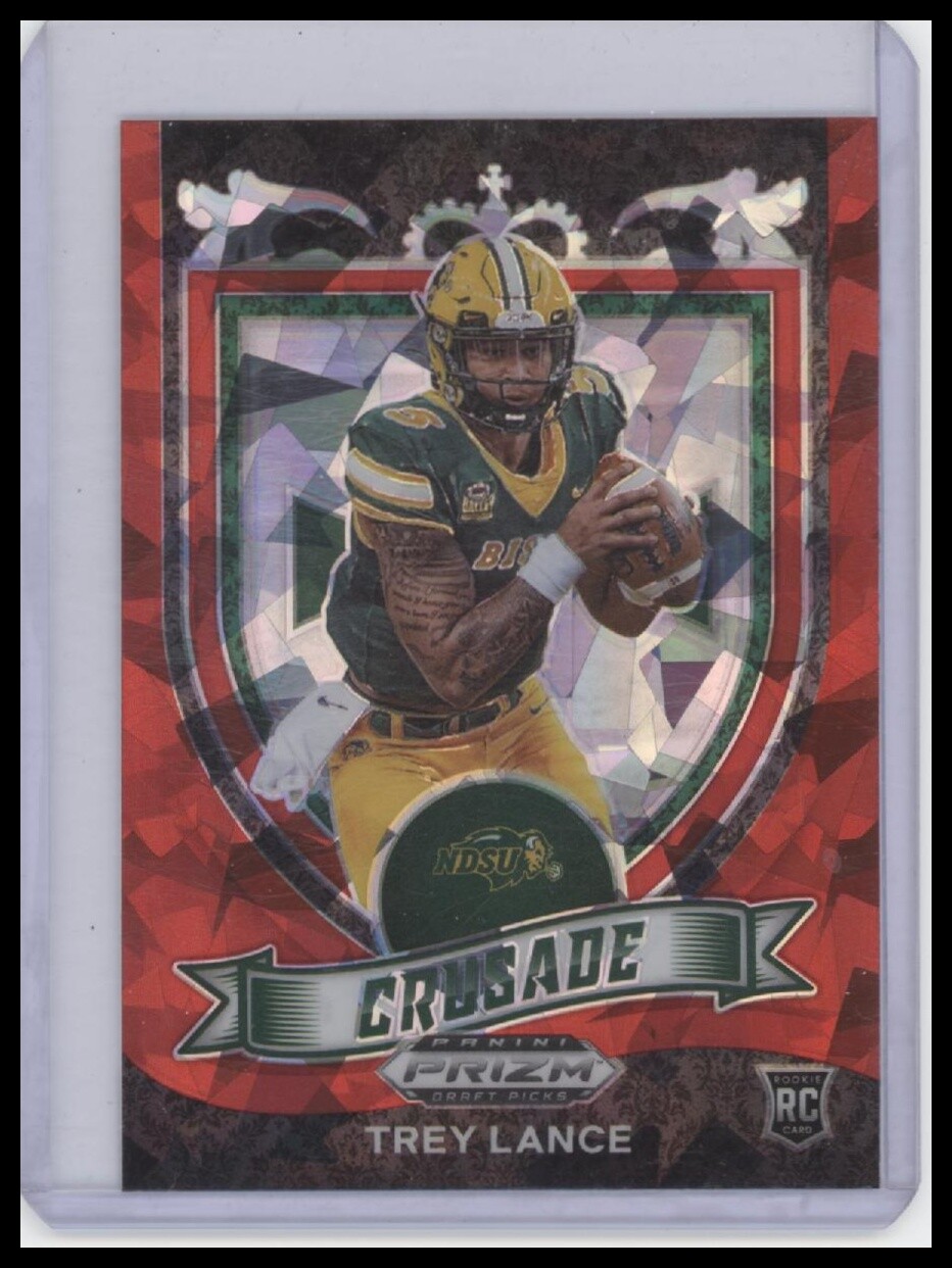 #164 Trey Lance 2021 Panini Prizm Draft Picks Collegiate Red Ice
