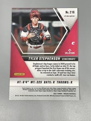 Tyler Stephenson 2021 Panini Mosaic ⚾️ Green Mosaic Prizm