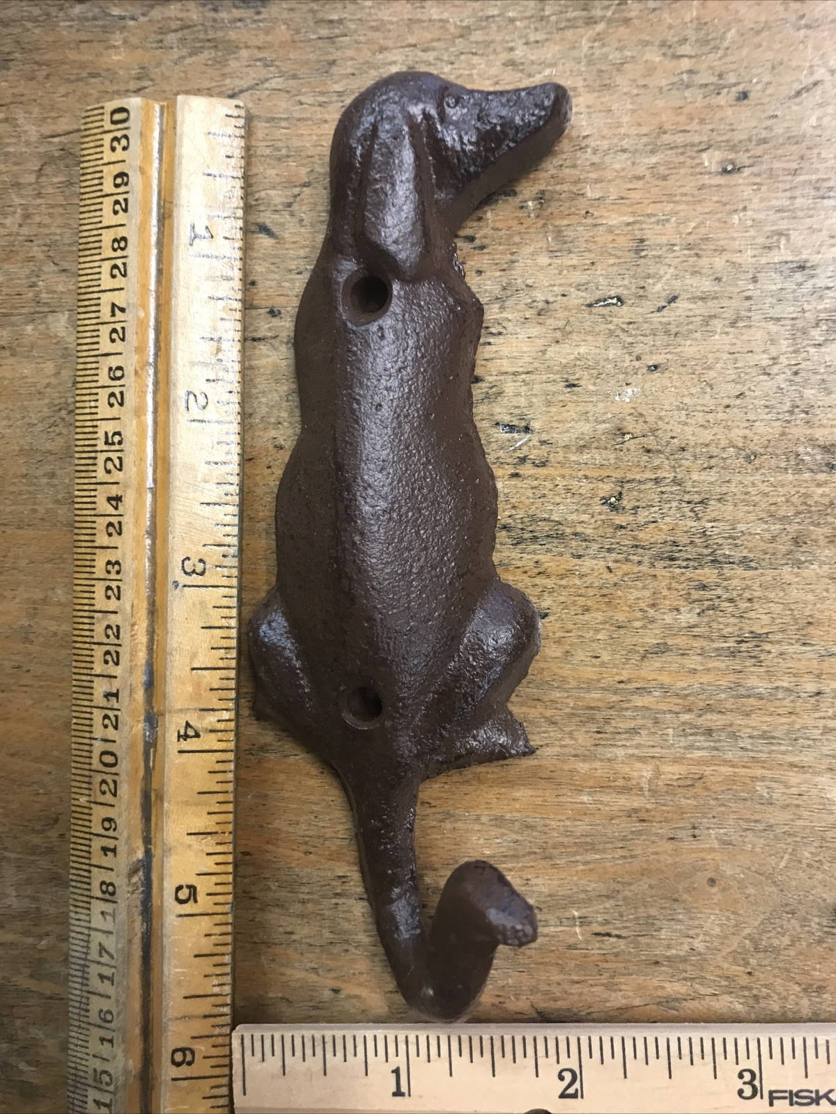 Cast Iron Antique Style DOG Coat Hooks Hat Hook Rack Towel LAB