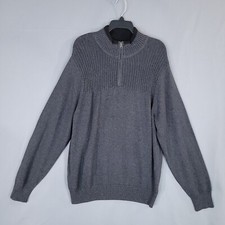 Dockers Men's Pullover Knit Sweater Long Sleeve Gray Size XL