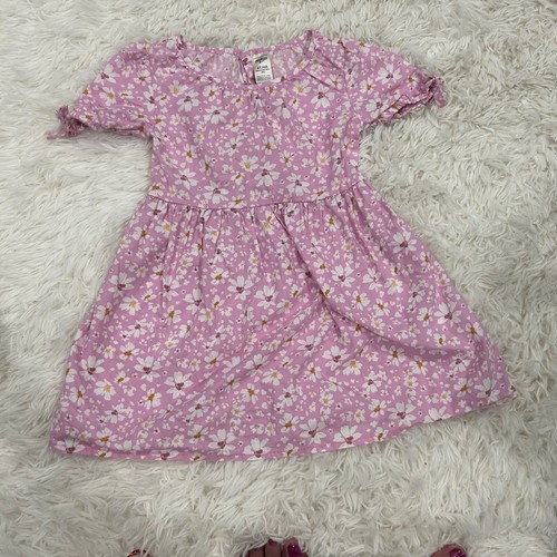 OshKosh Blumen Kleid Mädchen Rosa Kurzarm Freizeit Sommer 4T