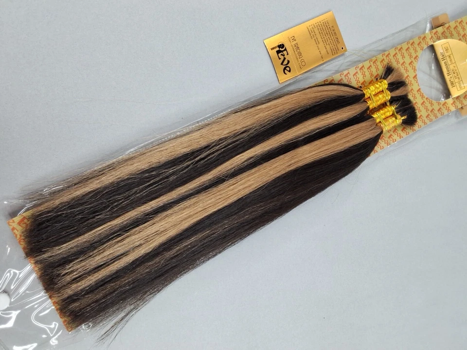 14” 100% cabelo humano F1B/27 mel preto reto Yaki granel micro trança cabelo trança - Imagem 2 de 4