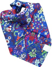 Vivienne Westwood Handkerchief Orb Nutcracker Floral Foil Silver Orb Blue 50cm