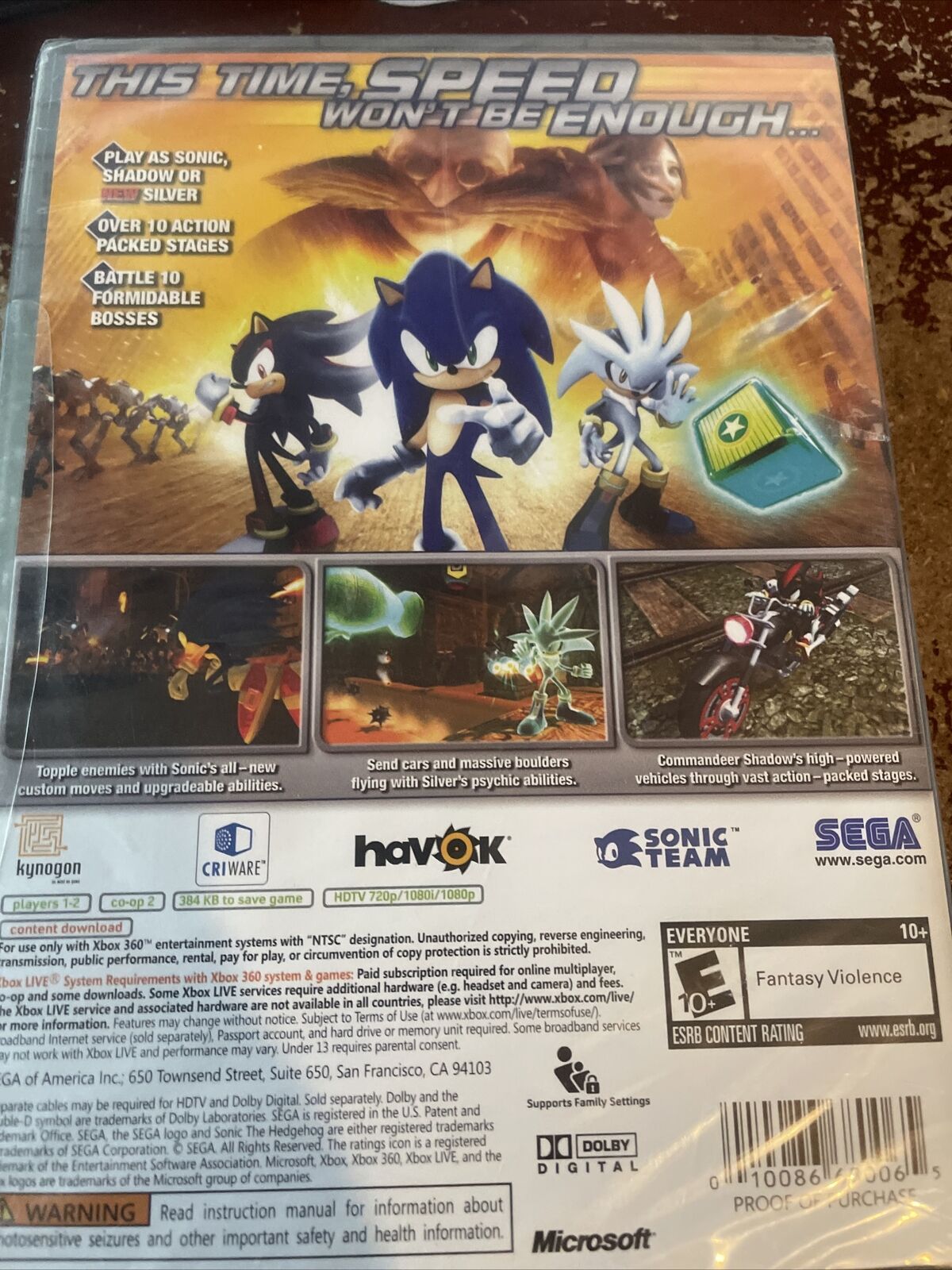 Sonic the Hedgehog (Xbox 360, 2006) BRAND NEW & FACTORY SEALED *RARE*