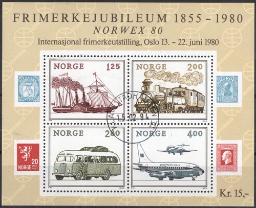 2038 Norway 1980, NK 865-68, Norwex 80 III BL 3, canc. Klavestadhaugen (ØF)