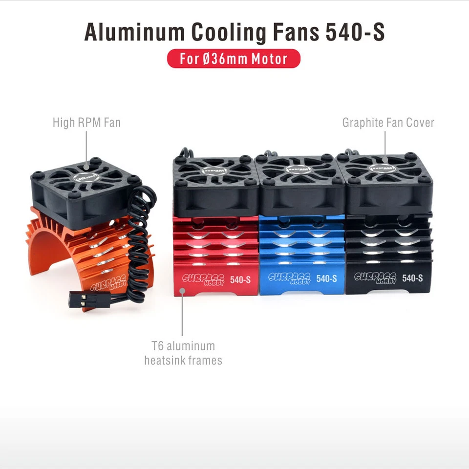 Радиатор вентилятора охлаждения радиоуправляемого двигателя BEYOND для радиоуправляемого автомобиля 1/8 1/10 380 540 40 56 моторов - Изображение 4 из 4