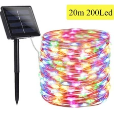 100/300 LED Solar Fairy String Light Copper Wire Outdoor Waterproof Garden Decor