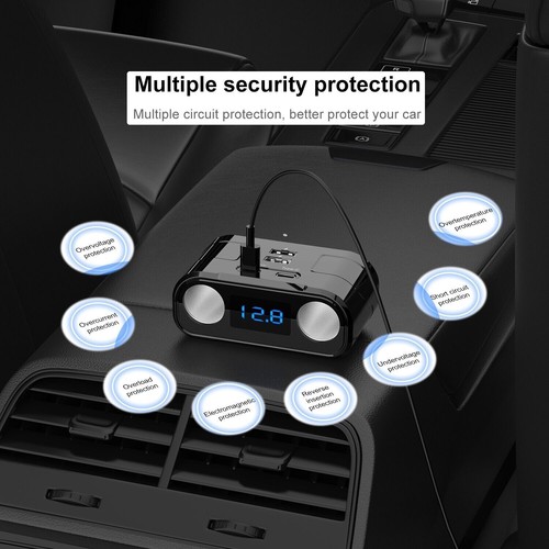 L12C 12V / 24V Rozdzielacz zapalniczki Ładowarka samochodowa z 2x USB 2x Typ-C PD - Zdjęcie 9 z 10