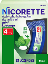 Nicorette 4 Mg Mini Nicotine Lozenges to Quit Smoking - Mint Flavored Stop Smoki