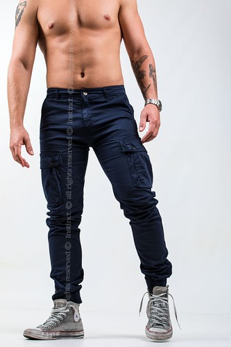 Pantaloni Uomo Cargo con Tasche Laterali Tasconato Zip Militari Multitasche NEW - Imagen 3 de 24
