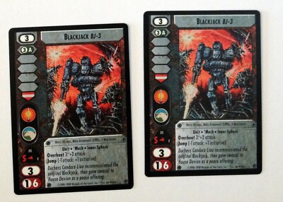 Blackjack BJ-3 (2) Battletech CCG Crusade 'Mech