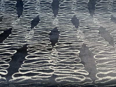 Rhythm Coal Charcoal Gray Velvet Pattern Upholstery Fabric by the yard