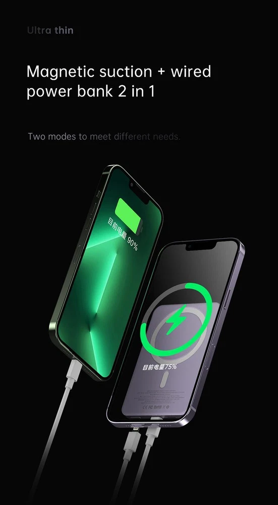 Power Bank 10000mah Mobile Phone Plastic Mini Multicolor 2-usb 5v 20w Backup