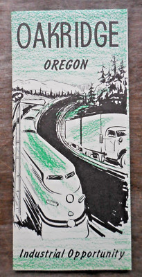 Oakridge Oregon 1960's Advertising Travel Brochure w Pictorial Map