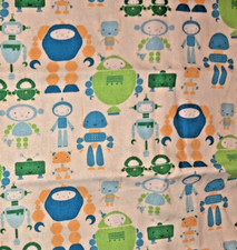 VTG "I Heart "Robots by Rashida Coleman 4Timeless Treasures 100% Linen 26 ½"x14"