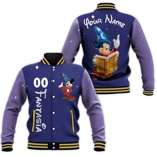 Personalized Mickey Fantasia Disney Baseball Jacket