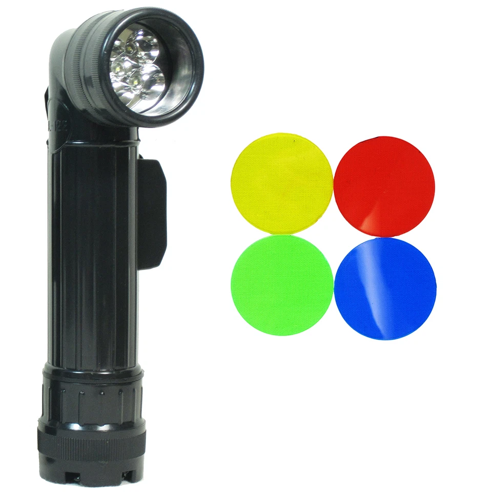 US Army BLACK Right-Angle TL-122 TORCH - Repro American Large Flashlight Filters