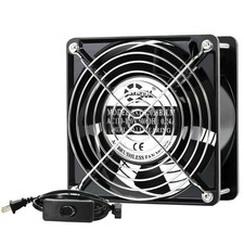 AXIAL Cooling Fan 12cm, AC 115V 120V 120mm x 38mm High Speed CFM with Switch...