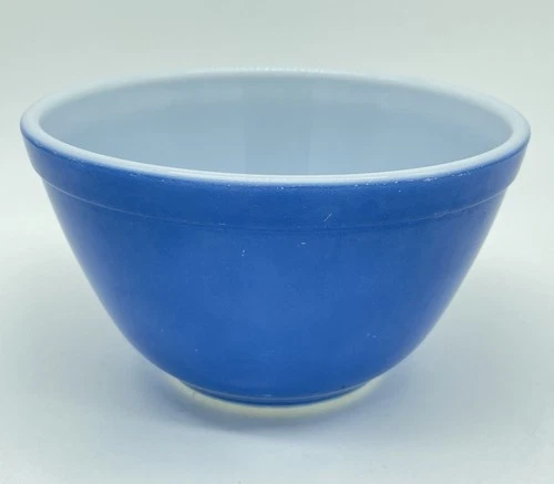 Vtg Pyrex 401 Primary BLUE Mixing Nesting 1 1/2 Pint Bowl Pyrex Ovenware GUC
