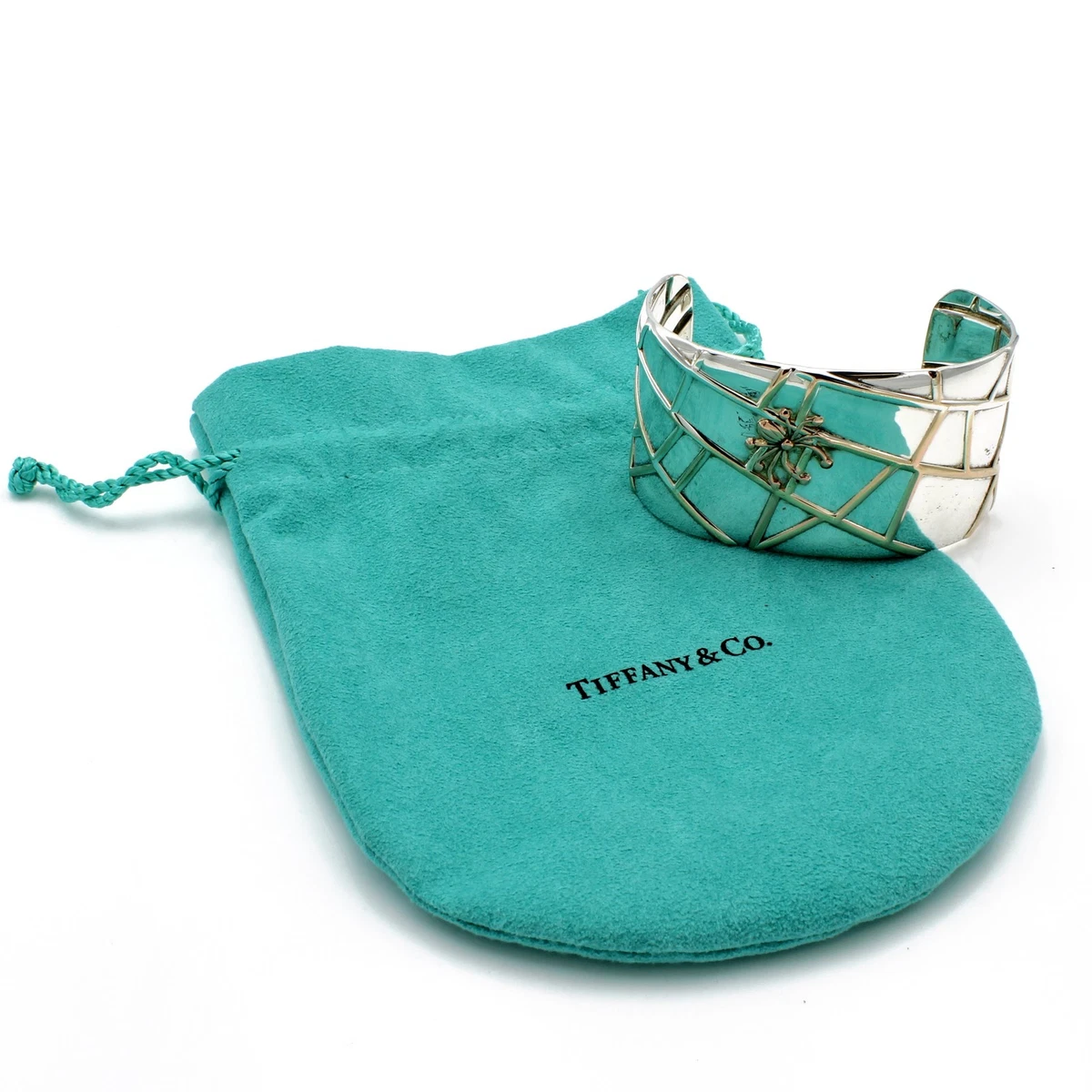 Tiffany 純銀手鍊 925 銀 tiffany 寬版銀手鐲 Tiffany Co 925 silver circle bracelet classic vintage經典中古復古絕版純銀圓形圓圈圓環手鏈 441, 名牌, 飾物及配件