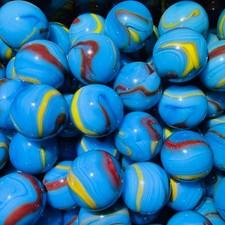 1lb Lot Serpent Marble Collection by Vintage Marbles 16mm 5/8" Red Yellow Swirls
