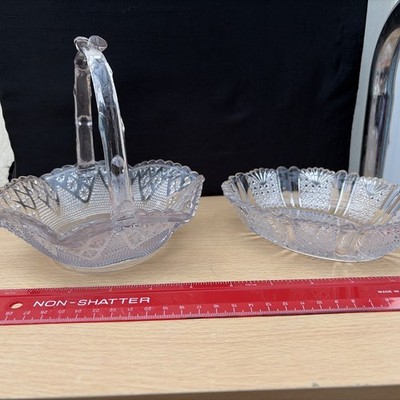 Vintage Matthew Turnbull Basket & Davidson 320124 reg. design glasschale art deco 