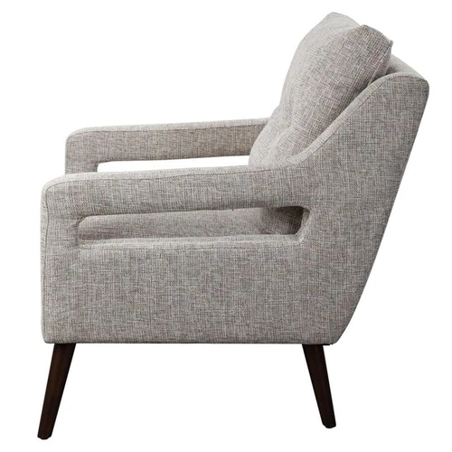 Uttermost Obrien Coastal Fabric Foam and Wood Armchair in Gray - Picture 4 of 9