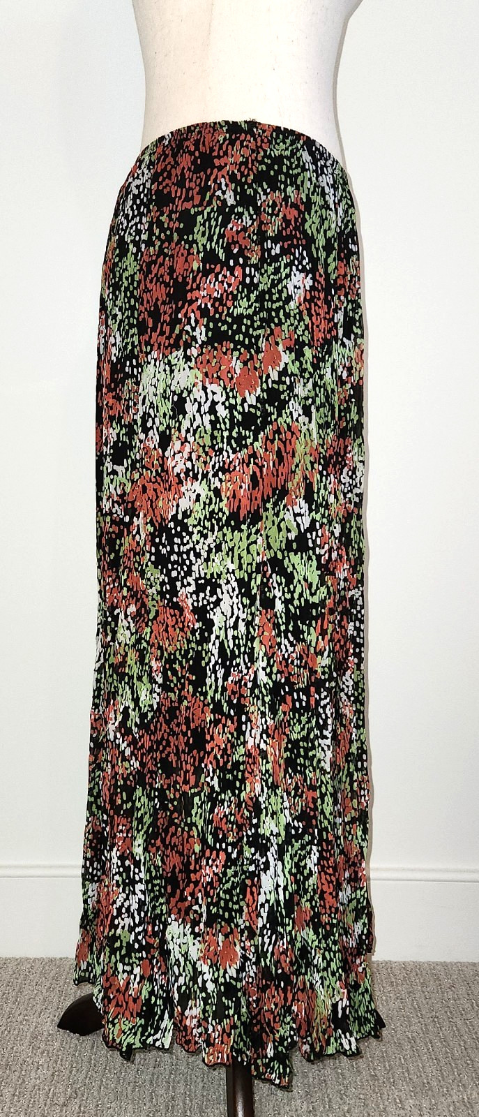 Rafael Abstract Print Broomstick Maxi Skirt Boho … - image 2