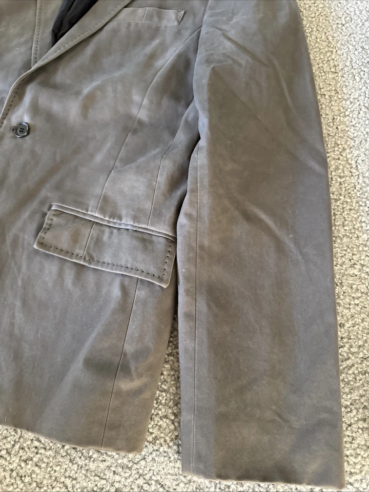 Chaqueta Blazer Armani Exchange De Colección Hombres Algodón Calce Ajustado Talla M Gris Foto 2 de 4