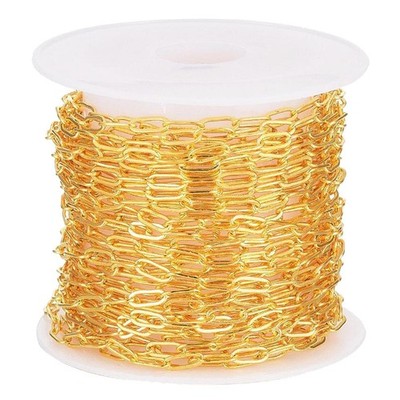 5M Messing Vergoldete Kabelkette Link Bulk Fit DIY Halskette Schmuckherstellung