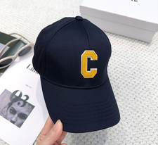 New Fashion C Letter Logo Baseball Cap Hat Unisex Adjustable Navy Blue