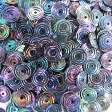 Sequins Black Iridescent / Iris Circles Mix 8mm 400 pieces