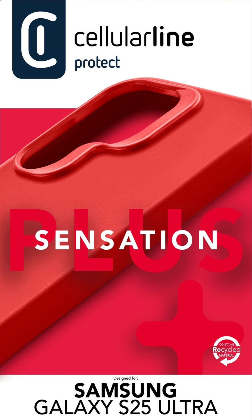 Чехол CellularLine Sensation для Samsung S25 Ultra Red (61024) #25910830