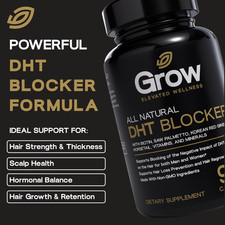 DHT Blocker with Biotin - Boosts Hair Growth  New Follicle Growth, 90 CAPSULES