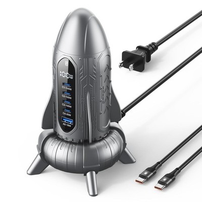 120W Charging Station,ASOMETECH 5 Ports GaN USB C Charger PD Fast Charging Hub,4