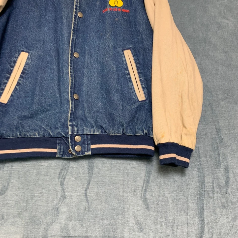 Куртка мужская Silver Point Varsity средний размер синяя хлопковая стеганая с подкладкой на пуговицах спереди - Изображение 2 из 4