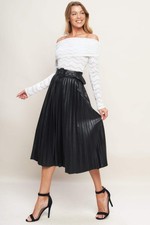 YOU FILL MY LIFE WITH LEATHER MIDI SKIRT