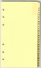 A-Z Index Dividers, 3.75"x 6.75" for Small 6-Ring Binders Mead46034 ,13-Tab Set