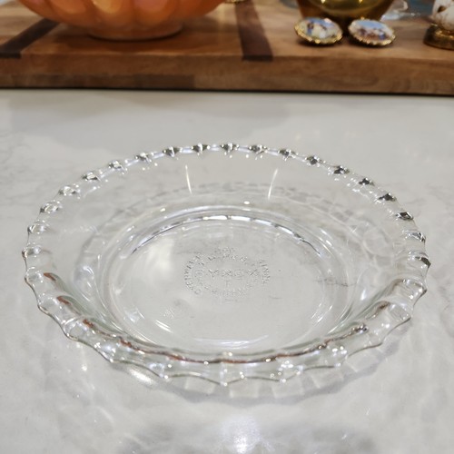 Vintage PYREX Mini Pie Tart Plate Pan 206 Scalloped Fluted Edge 6" Made in USA