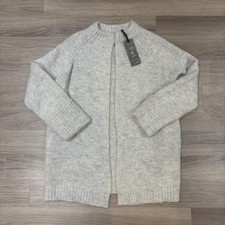 Mint Velvet Hygge Cardigan Womens Medium Grey Alpaca Wool Jumper Sweater Knit