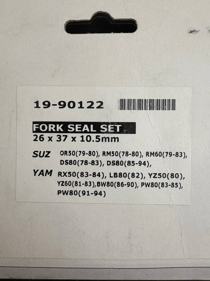 SELLOS HORQUILLA EMGO YAMAHA PW80 1983-1985, 1991-1994 PW80 (26x37x10,5 mm)/ 19-90122 Foto 2 de 2