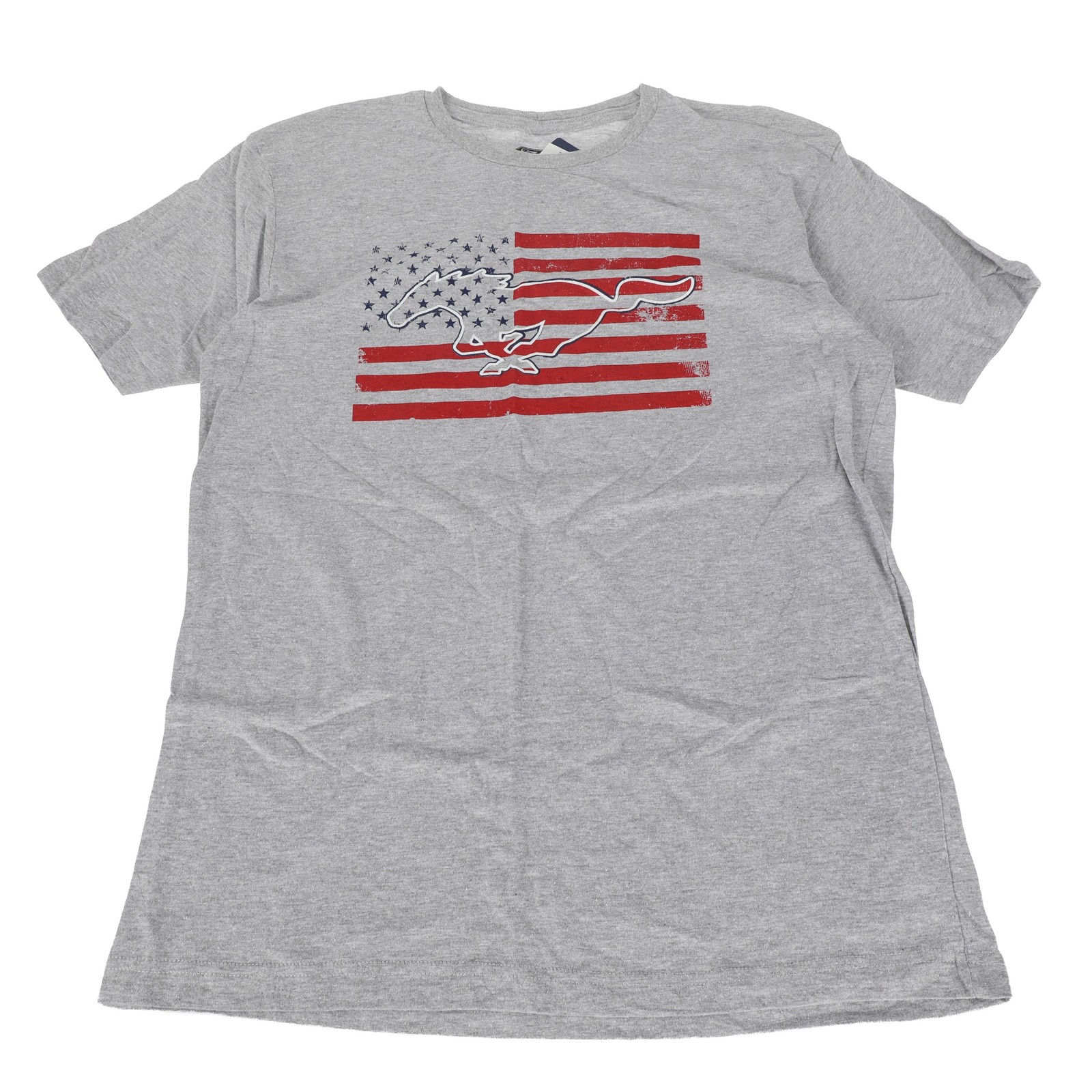 Camiseta de hombre Ford Mustang con bandera Pony (Tamaño M)