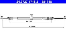ATE Handbremsseil Seilzug Feststellbremse für NISSAN MICRA III (K12) Hinten