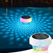 VICHTOP Solar Floating Pool Lights, RGB Color Float Pool Lights, IP68 Waterpr...
