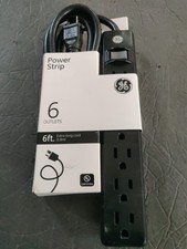 GE 6-Outlet Surge Protector, 6' Cord, Black